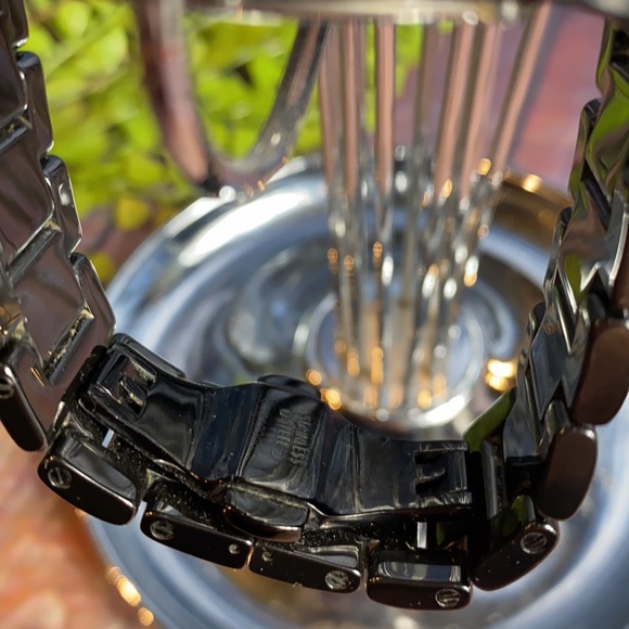 Fossil gunmetal hue watch with crystal embellishments - Picture 5 of 8